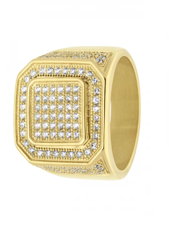 Foto van product Lucardi Ring goud / transparant