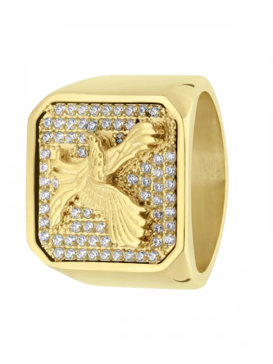 Foto van product Lucardi Ring goud / transparant