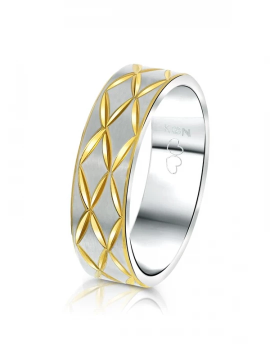 Foto van product Lucardi Ring goud / zilver