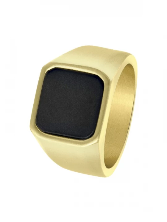 Foto van product Lucardi Ring goud / zwart