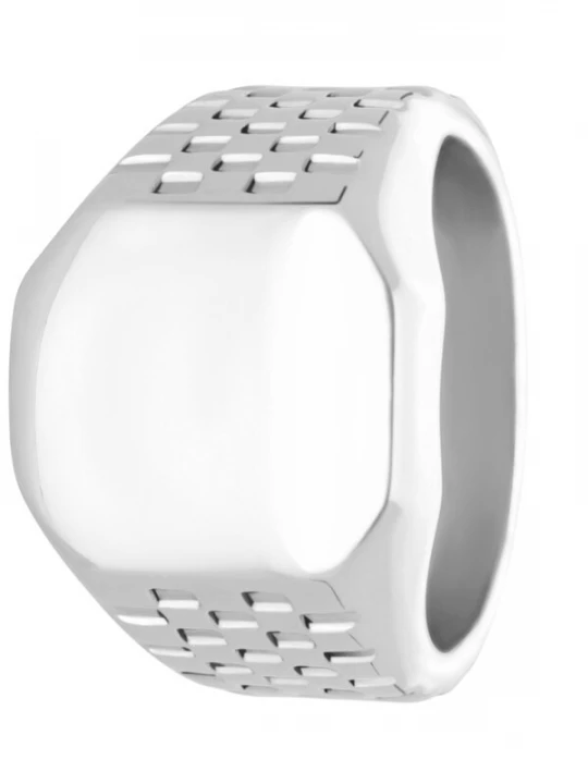 Foto van product Lucardi Ring 'Suit & Tie' zilver