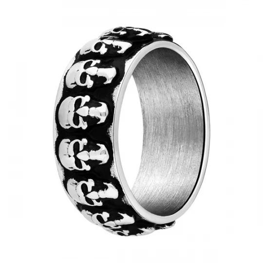 Foto van product Lucardi Ring 'Urbane Geschichte' zwart / zilver