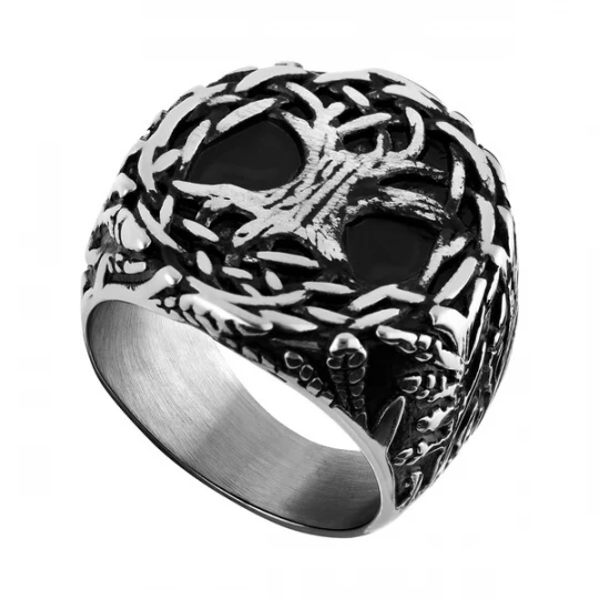 Foto van product Lucardi Ring 'Urbane Geschichte' zwart / zilver