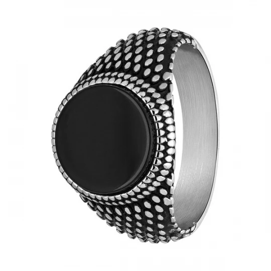 Foto van product Lucardi Ring 'Urbane Geschichte' zwart / zilver