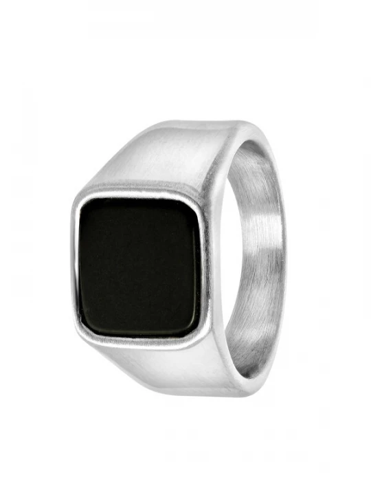Foto van product Lucardi Ring zwart / zilver