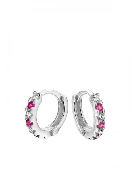 Foto van product Lucardi Sieraden fuchsia / zilver