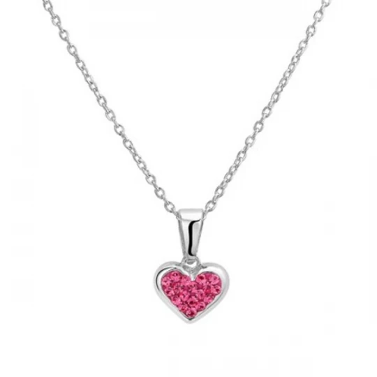Foto van product Lucardi Sieraden 'Liebe' donkerroze / zilver