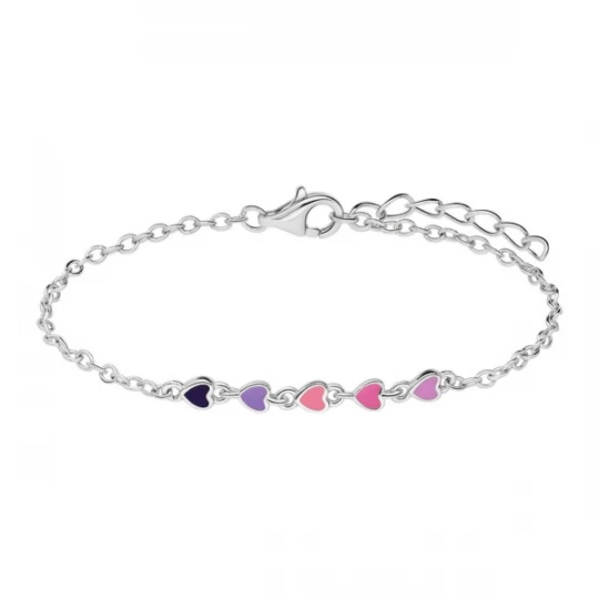 Foto van product Lucardi Sieraden lila / fuchsia / lichtroze / zwart / zilver