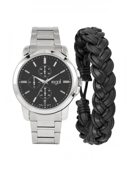 Foto van product Lucardi Sieraden set zwart / zilver