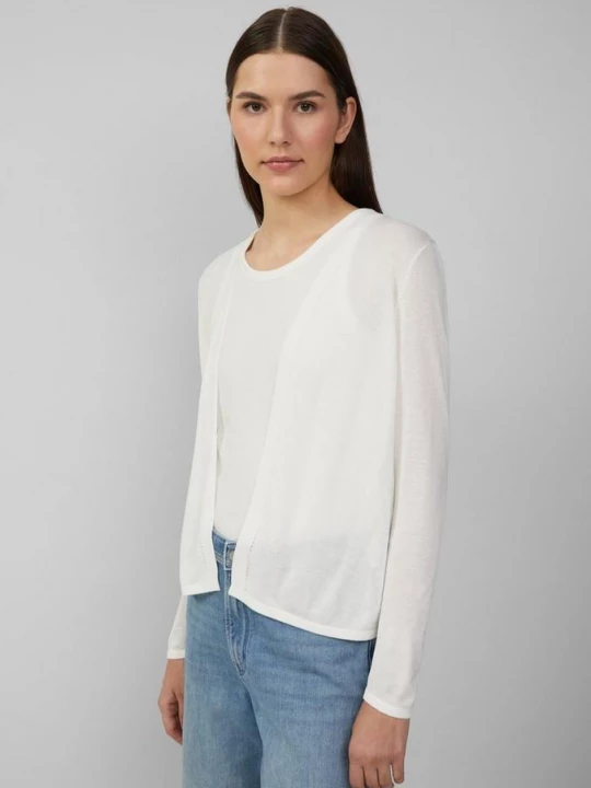 Foto van product Luchtig gebreid vest van viscose s.Oliver crème