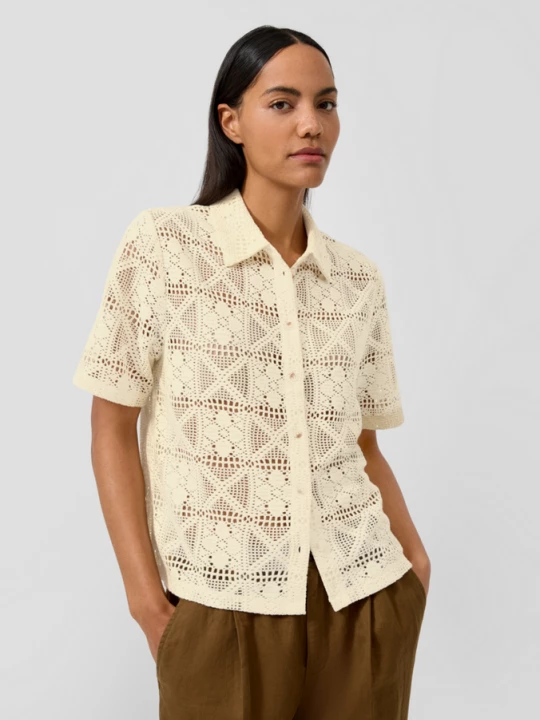 Foto van product Luchtig poloshirt van haakwerk s.Oliver beżowy