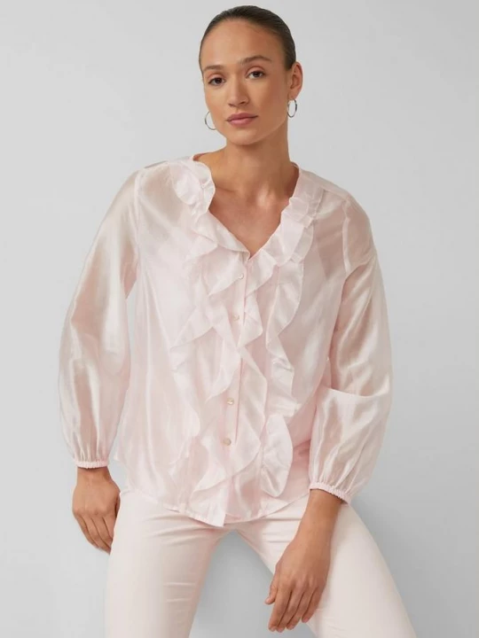Foto van product Luchtige blouse van lyocell met volants s.Oliver roze
