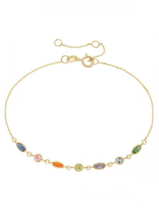 Foto van product Luigi Merano Armband blauw / goud / groen / rood