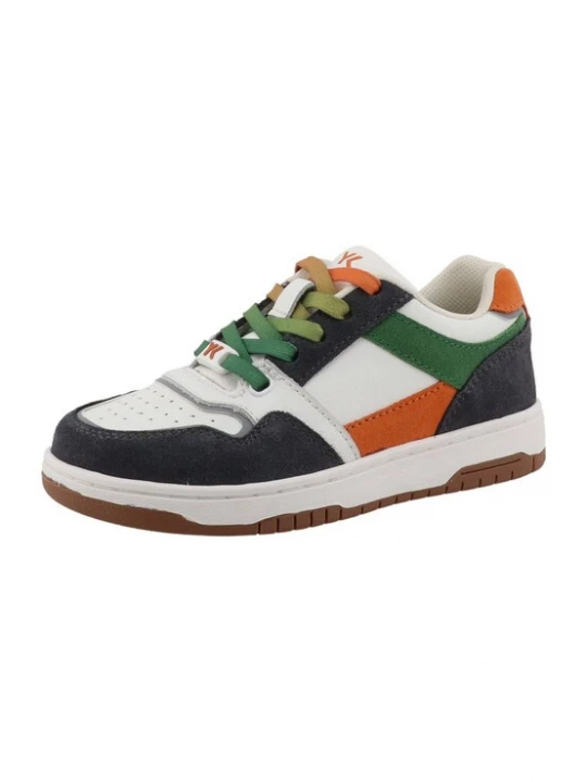 Foto van product LURCHI Sneakers donkergrijs / groen / oranje / wit