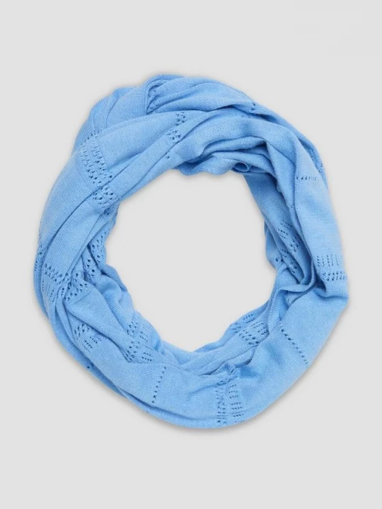 Foto van product Lusjessjaal van fijn breisel met ingebreid patroon s.Oliver blauw