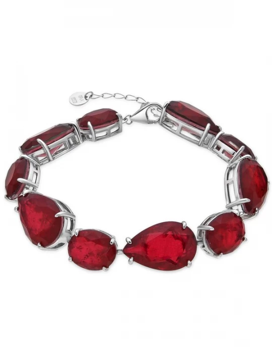Foto van product Luxenter Armband 'Grywi' rood / zilver