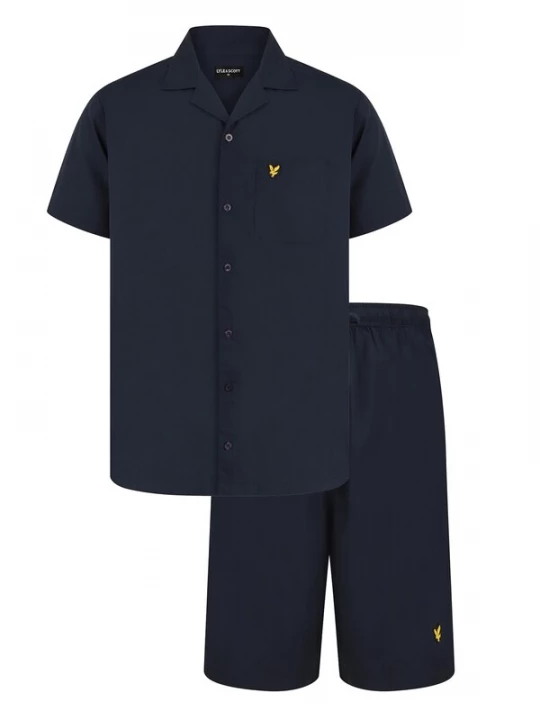 Foto van product Lyle & Scott Pyjama kort 'Riley' donkerblauw