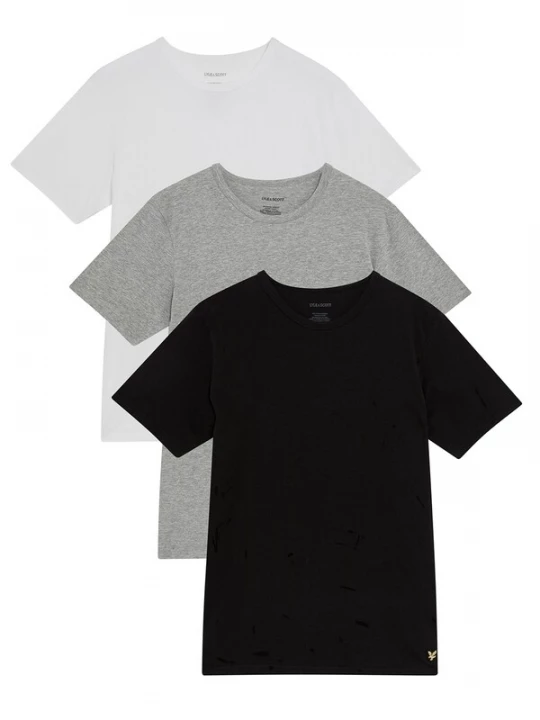 Foto van product Lyle & Scott Shirt grijs gemêleerd / zwart / wit