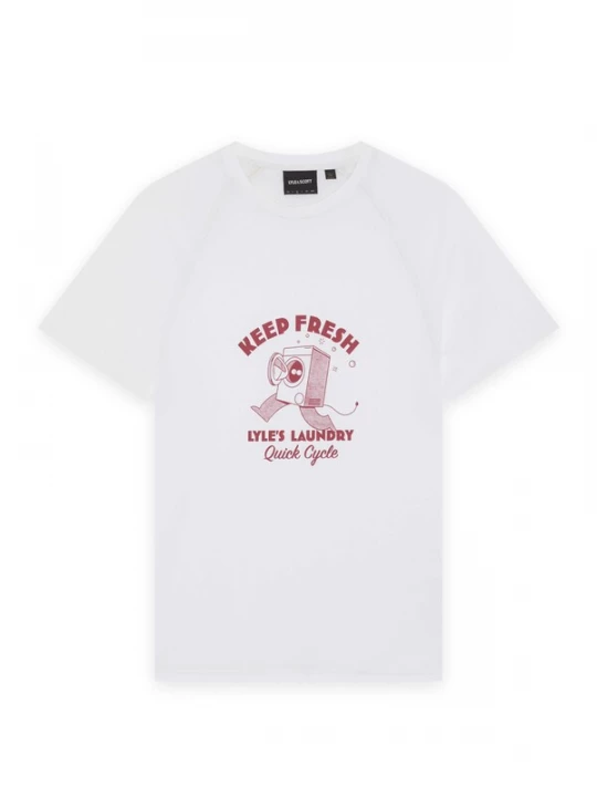 Foto van product Lyle & Scott Shirt 'Keep Fresh' donkerrood / wit