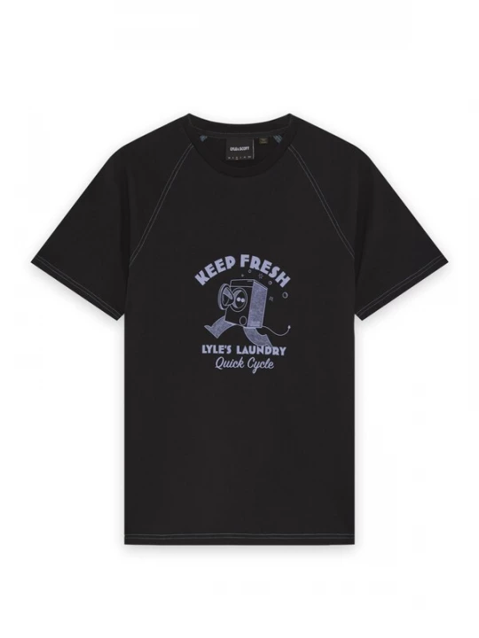 Foto van product Lyle & Scott Shirt 'Keep Fresh' lichtblauw / zwart