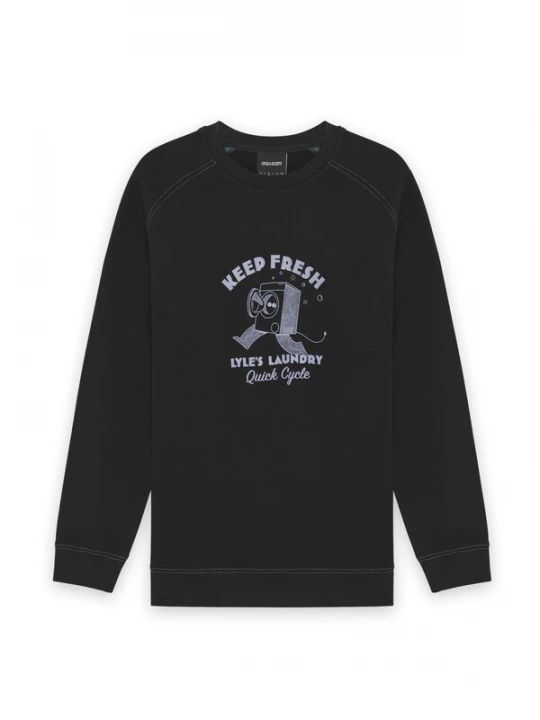 Foto van product Lyle & Scott Sweatshirt 'Keep Fresh' lichtgrijs / grijs gemêleerd / zwart