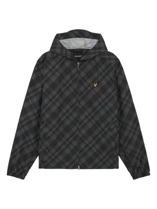 Foto van product Lyle & Scott Tussenjas 'Tartan' antraciet / donkergrijs / zwart