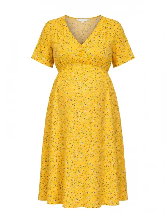 Foto van product LYN MAMA Jurk geel / groen / zwart / wit