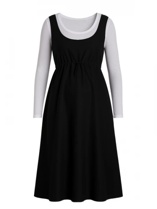 Foto van product LYN MAMA Jurk zwart / wit