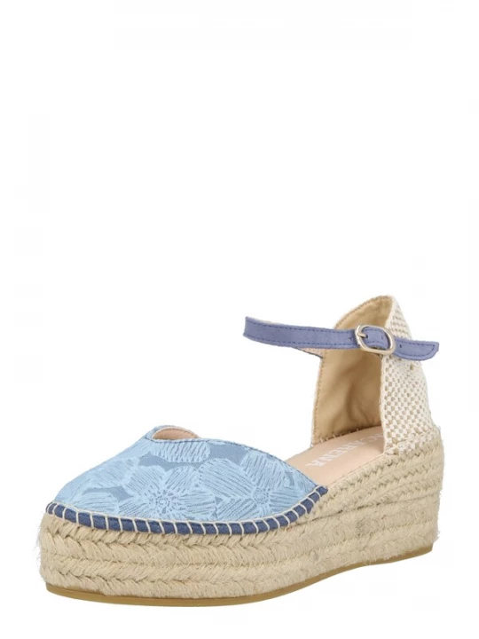 Foto van product MACARENA Pumps 'JAVA6-AY CINZIA BEBE' beige / blauw denim / lichtblauw / wit