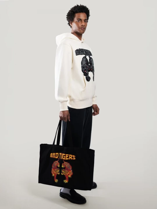 Foto van product MAD TIGERS Shopper '2 Tigers' zwart