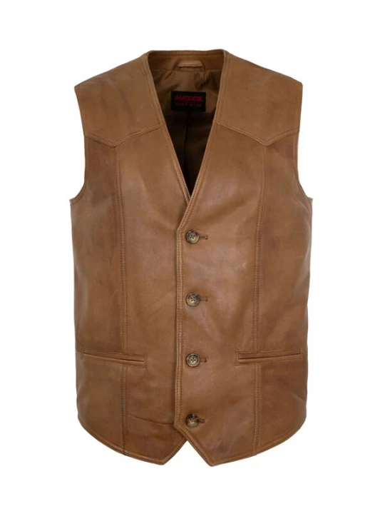 Foto van product MADDOX Bodywarmer 'Freddy' lichtbruin
