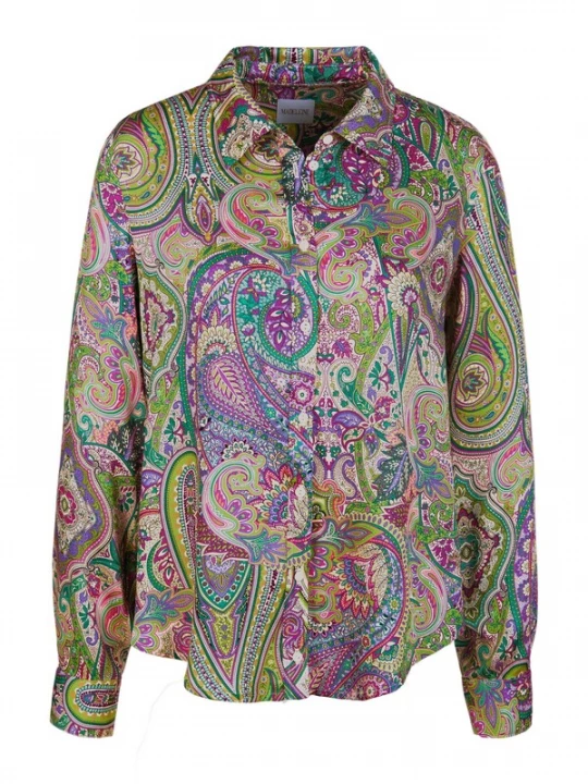 Foto van product MADELEINE Blouse beige / groen / lila