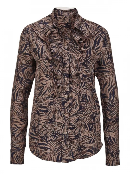 Foto van product MADELEINE Blouse beige / marine / bruin