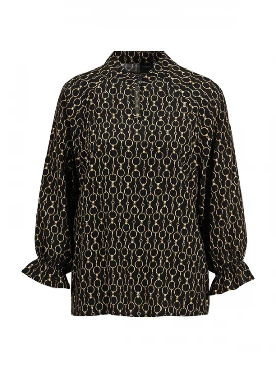 Foto van product MADELEINE Blouse beige / zwart