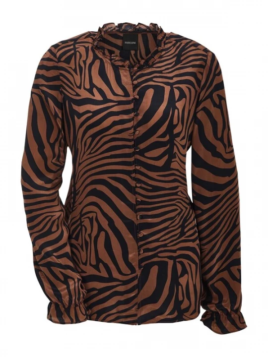 Foto van product MADELEINE Blouse bruin / zwart