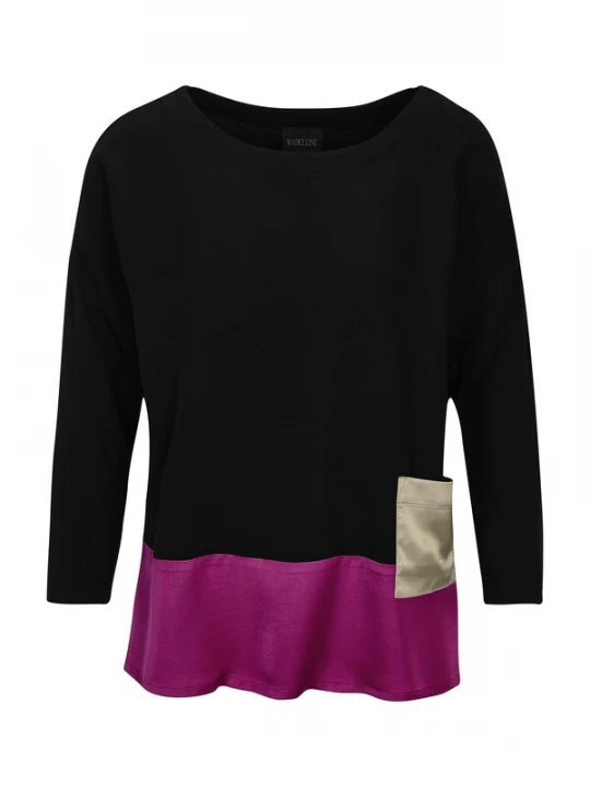 Foto van product MADELEINE Blouse cappuccino / magenta / zwart