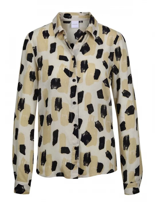 Foto van product MADELEINE Blouse crème / taupe / zwart