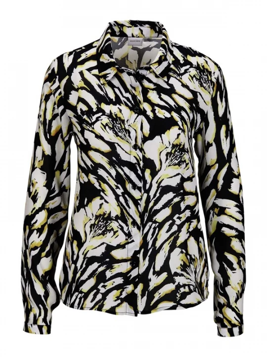 Foto van product MADELEINE Blouse kiwi / zwart / wit