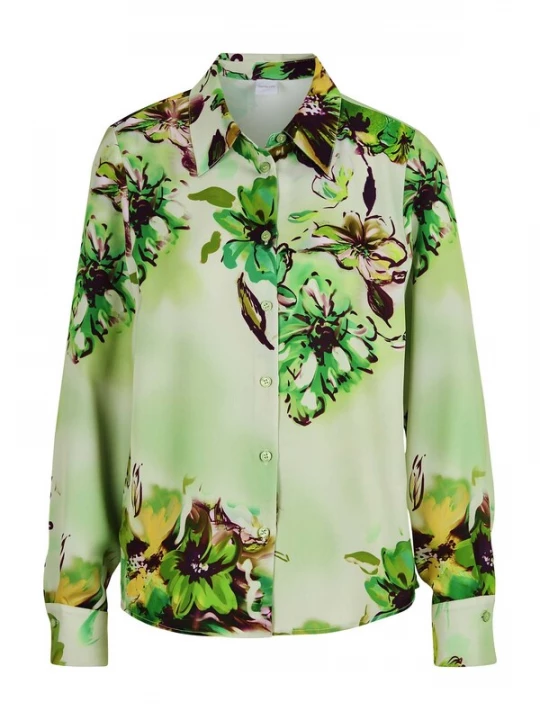 Foto van product MADELEINE Blouse lichtbruin / groen / kaki / lichtgroen