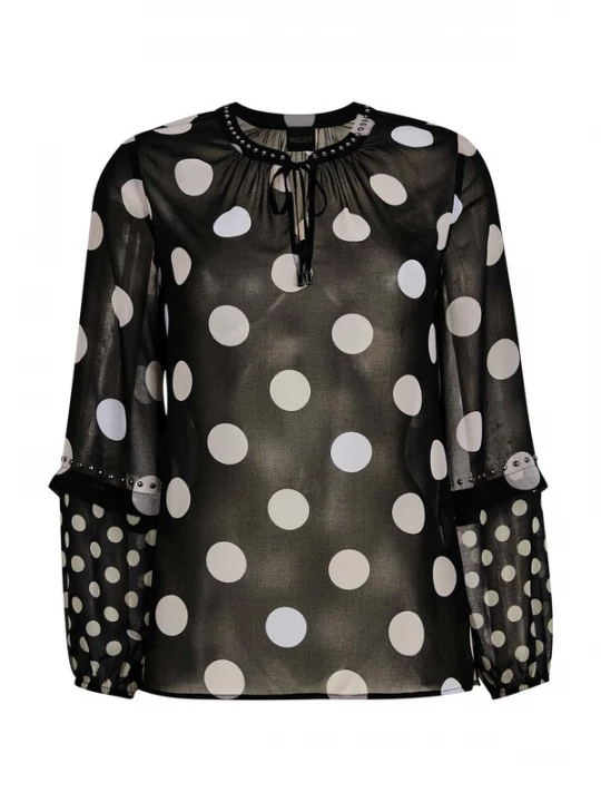Foto van product MADELEINE Blouse lichtgeel / lichtlila / zwart / offwhite