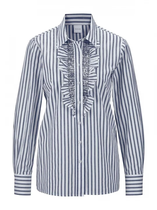 Foto van product MADELEINE Blouse marine / wit