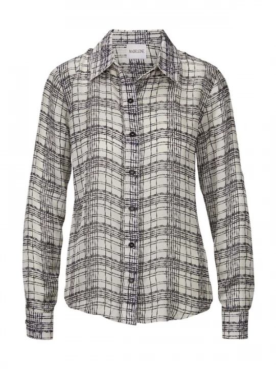 Foto van product MADELEINE Blouse zwart / parelwit