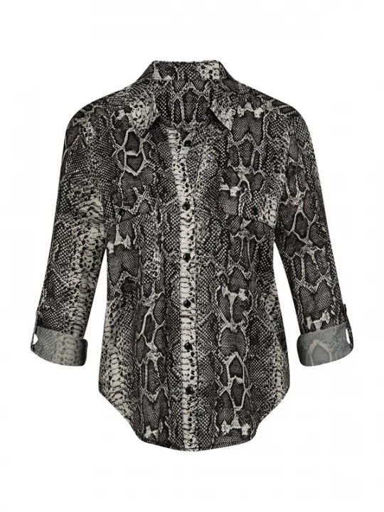 Foto van product MADELEINE Blouse zwart / parelwit