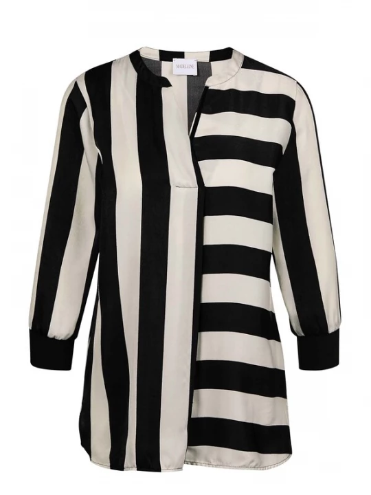 Foto van product MADELEINE Blouse zwart / wolwit