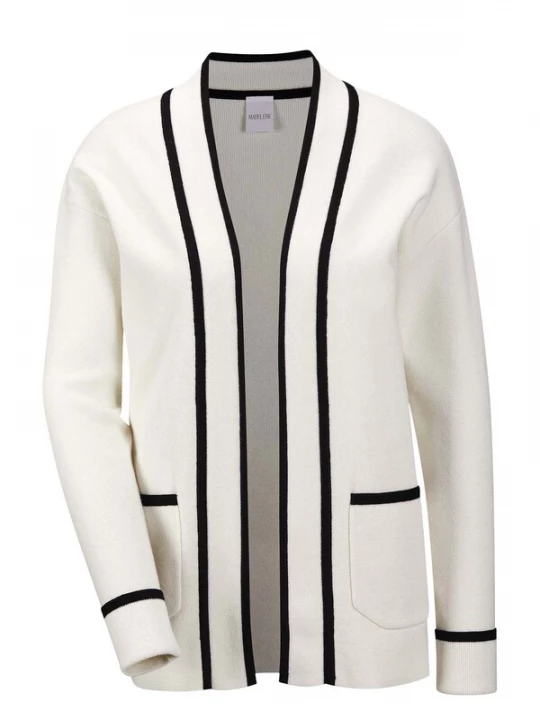 Foto van product MADELEINE Gebreid vest zwart / wolwit