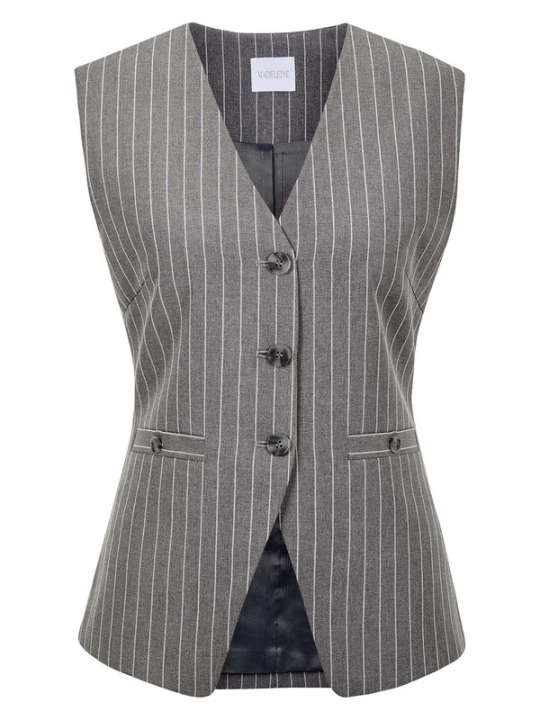 Foto van product MADELEINE Gilet grafiet / wit