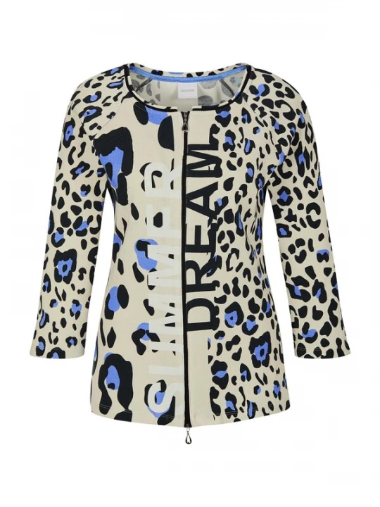 Foto van product MADELEINE Shirt beige / blauw / zwart / parelwit