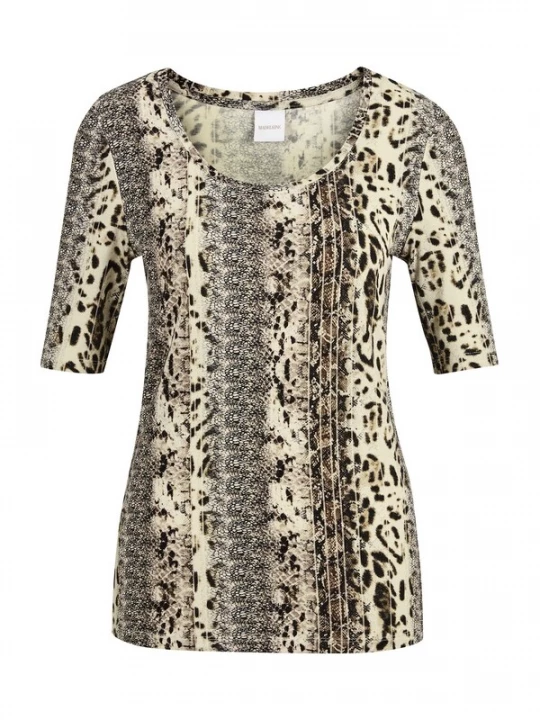 Foto van product MADELEINE Shirt beige / lichtgrijs / wit
