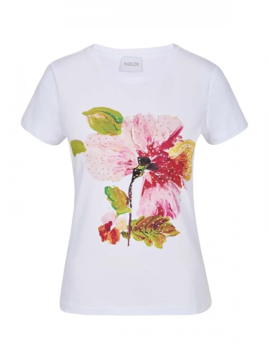 Foto van product MADELEINE Shirt kiwi / rosa / knalrood / wit