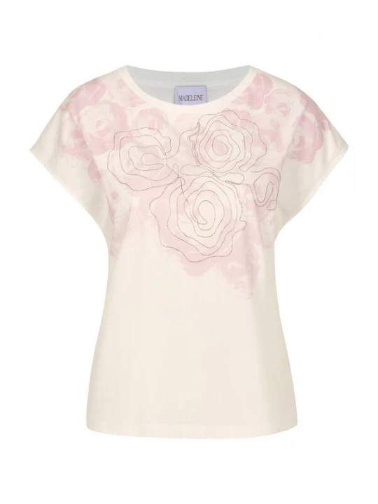 Foto van product MADELEINE Shirt rosa / wolwit